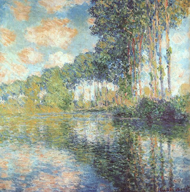 Claude Monet Poplars on Bank of River Epte oil painting image